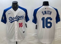 Nike Los Angeles Dodgers #16 Will Smith white blue basketball baseball Jerseys 03