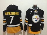 Pittsburgh Steelers #7 Ben Roethlisberger black nfl Hooded Sweatshirt