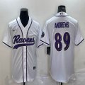 Nike Baltimore Ravens #89 Mark Andrews white baseball jerseys Joint name-BD