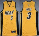 Nike Miami Heat #3 Dwyane Wade yellow nba basketball jerseys-XD