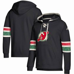 Custom Adidas New Jersey Devils black personality Ice Hockey Hooded Sweatshirt