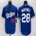 Nike Los Angeles Dodgers #28 Martinez blue majestic baseball Jerseys