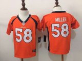 nike Denver Broncos 58# Von Miller orange NFL Children Jerseys