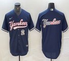 Nike New York Yankees blank blue MLB baseball Jersey Joint name -BD 20