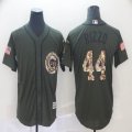 Chicago Cubs #44 Anthony Rizzo Green Salute to Service Stitched MLB Jersey