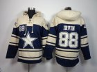 Nike Dallas Cowboys Michael Irvin #88 blue beige nfl Hooded Sweatshirt