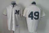 Milwaukee Brewers 49 Yovani Gallardo white New MLB Jerseys