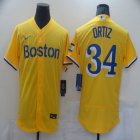 Nike Boston Red Sox #34 David Ortiz Yellow Flexbase Authentic Collection Jersey-BD 01