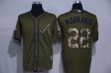 Atlanta Braves #22 Nick Markakis Camo Stitched Baseball Jersey