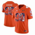 Custom Clemson Tigers #98 Kevin Dodd orange fashion college football jersey