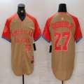 American League #27 Vladimir Guerrero Jr. Nike Cream 2024 MLB All-Star Game Limited Player Jersey 01