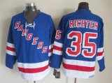 New York Rangers #35 Mike Richter Blue CCM hockey Jersey