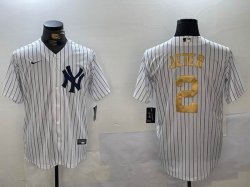 Nike New York Yankees #2 Derek Jeter White fashion majestic baseball Jersey-BD 05