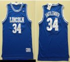 Jesus Shuttlesworth #34 Lincoln blue Movie Basketball Jerseys