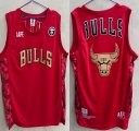 Chicago Bulls red NBA jerseys AAPE-HL