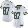 Women Packers #87 Jordy Nelson nike white Color Rush Limited Jersey