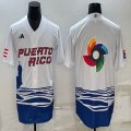 Puerto Rico Baseball blank White 2023 World Baseball Classic Replica Player Jersey 04