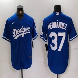 Nike Los Angeles Dodgers #37 Enrique Hernandez blue majestic baseball jerseys