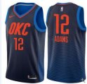 Custom Nike Oklahoma City Thunder #12 Steven Adams blue fashion nba jersey print font