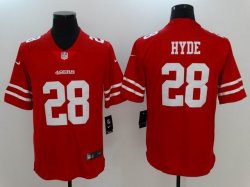 San Francisco 49ers #28 Carlos Hyde red nike Color Rush Limited Jersey