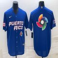 Puerto Rico Baseball blank 2023 World Baseball Classic Replica Player Jersey 05