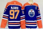 Youth Edmonton Oilers Connor Mcdavid #97 blue blue Ice Hockey jerseys-PD