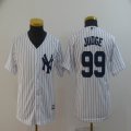 Youth New York Yankees #99 Aaron Judge white majestic baseball jersey-bd