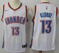 Nike Oklahoma City Thunder #13 Paul George white nba basketball jersey