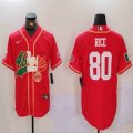 Nike San Francisco 49ers #80 Jerry Rice red Mexico baseball jerseys Joint name-BD 01