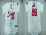 Atlanta Braves #26 Dan Uggla Cream MLB Jerseys-BY