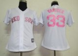 Boston Red Sox 33 Varitek White MLB Women Jerseys