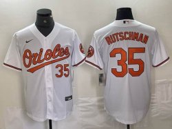 Baltimore Orioles #35 Adley Rutschman white nike majestic baseball jerseys-BD