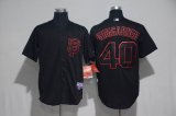 2017 San Francisco Giants #40 Madison Bumgarner black baseball jersey