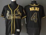 St.Louis Cardinals #4 Yadier Molina black Flexbase Authentic Collection Jersey-WL