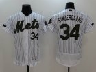 New York Mets 34# Noah Syndergaard white Commemorative version Flexbase Authentic Collection Jersey