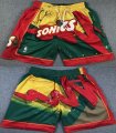 Seattle Supersonics Green yellow red NBA Shorts with pocket-XD