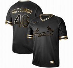 Nike St Louis Cardinals #46 Paul Goldschmidt black gold baseball jersey