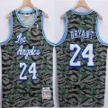 Los Angeless Lakers #24 and #8 Kobe Bryant green camo nba basketball jersey-XD