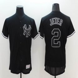 2016 New York Yankees 2# Derek Jeter black Flexbase Authentic Collection Jersey