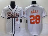 Nike Detroit Tigers #28 Javi Baez white Majestic baseball jerseys Joint name -BD