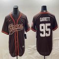 Nike Cleveland Browns 95# Myles Garrett brown baseball jerseys Joint name-BD