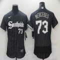 Nike Chicago White Sox #73 Mercedes black Flexbase Authentic Collection Jersey city version-BD