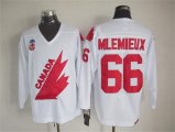 Team Canada #66 Mario Lemieux White NHL hockey Jerseys