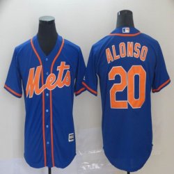 New York Mets #20 Pete Alonso blue majestic mlb baseball jersey