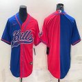 Nike Buffalo Bills blank blue red splits baseball jerseys Joint name-BD