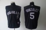 Colorado Rockies 5 GONZALEZ black Jerseys