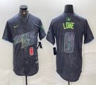 Nike Tampa Bay Rays Brandon Lowe black majestic baseball jersey city version 02