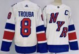 Adidas New York Rangers #8 Jacob Trouba white hockey jersey