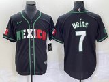 2023 World Cup Mexico #7 Julio Urias black majestic baseball jerseys 71