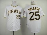 Pittsburgh Pirates Gregory Polanco 25# white mlb jersey